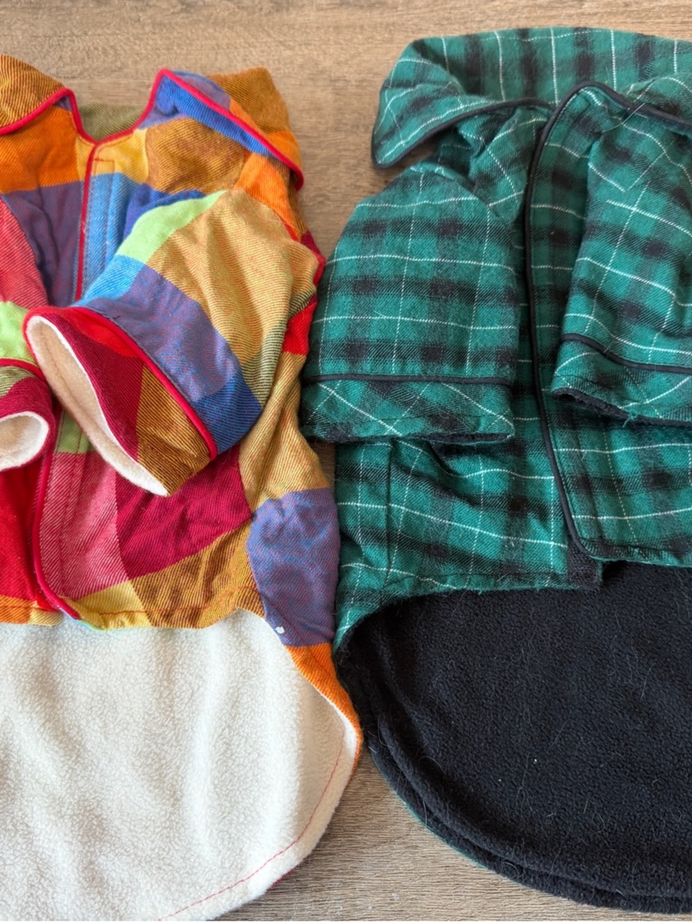 GAP Red, Green & Multicolor Plaid Pet Jacket Set